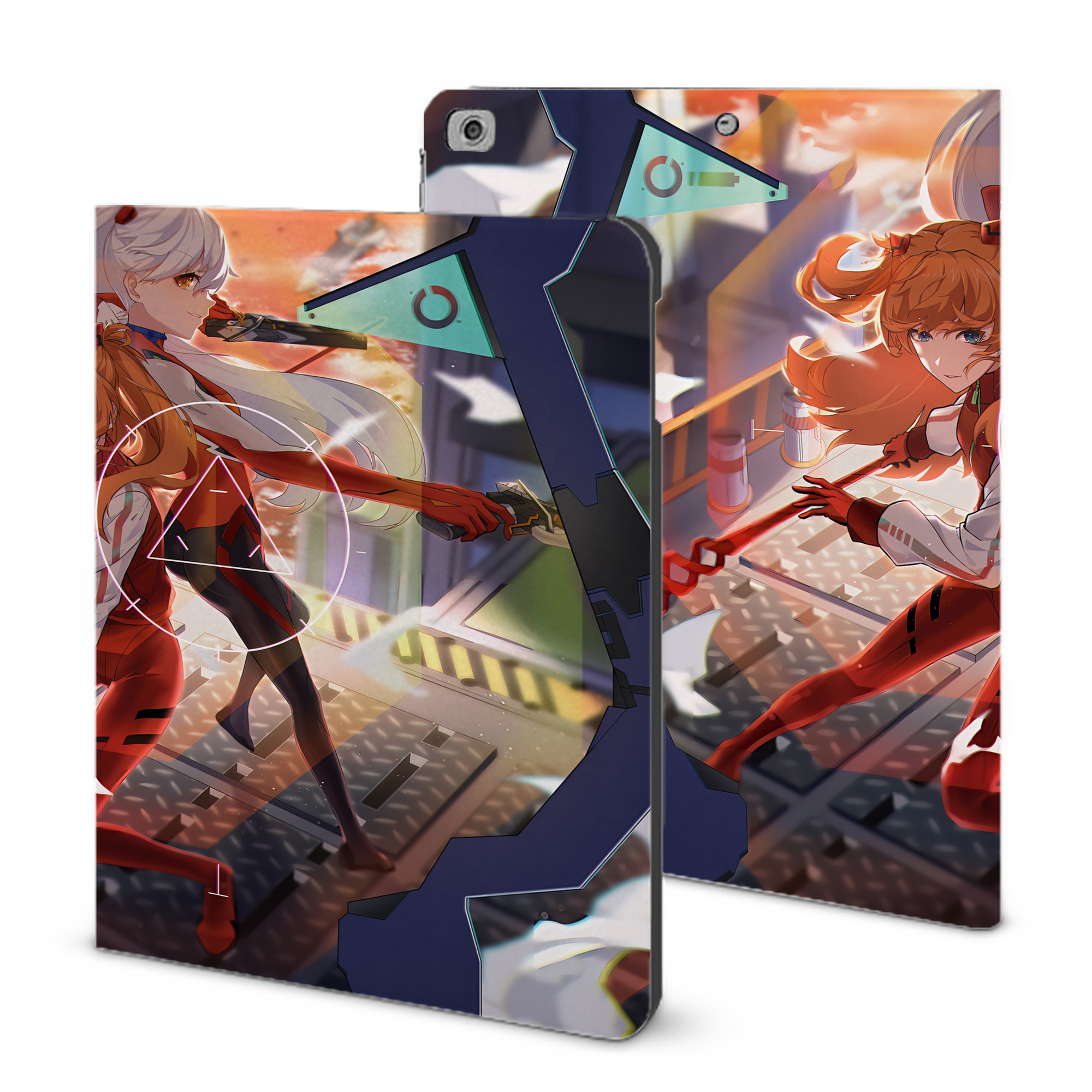（画像用） EVA 新世紀エヴァンゲリオン IPad ケース ブック型 PUレザー TPU 耐衝撃 軽量 薄型 ペン収納なし 全面保護 IPad 各モデル対応